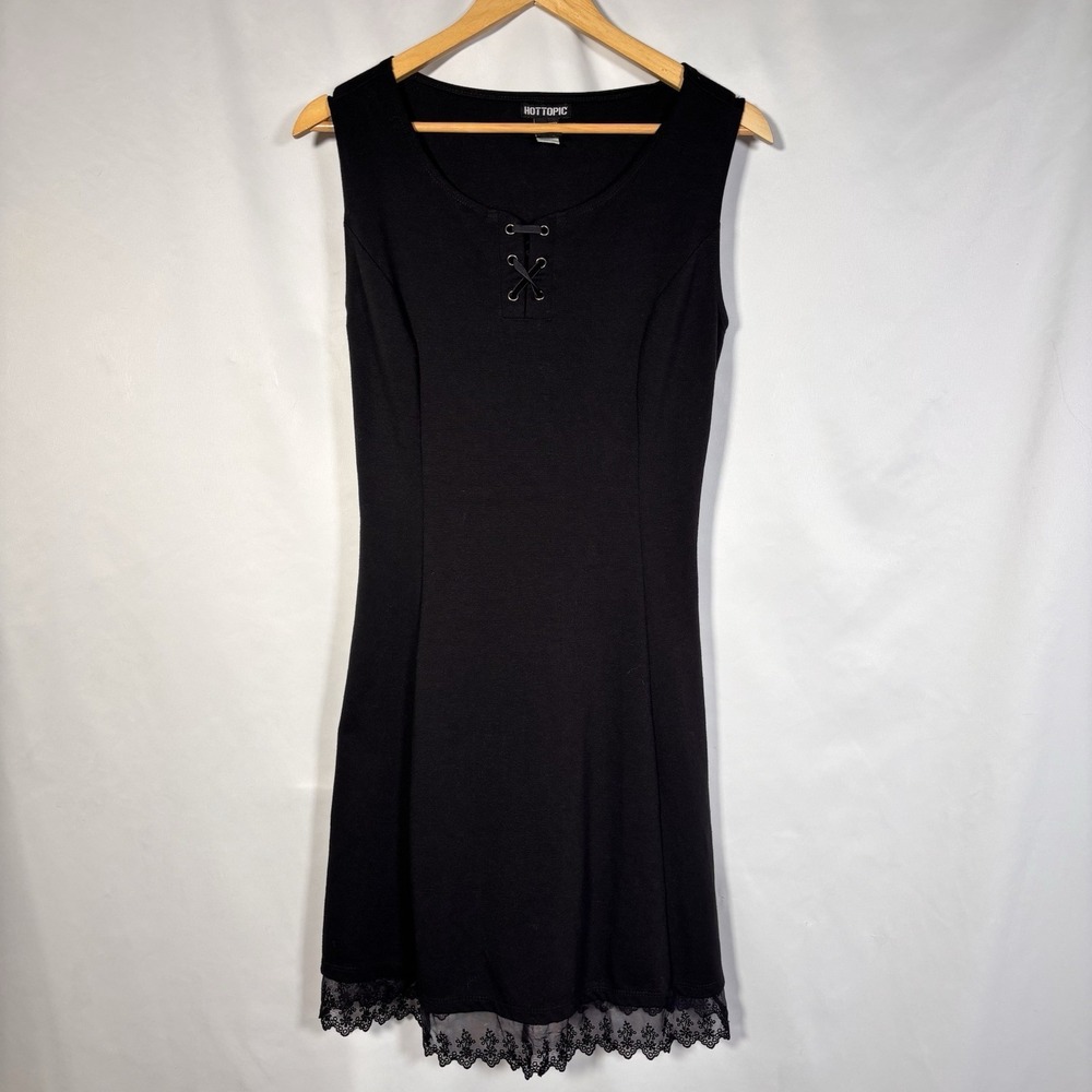 Hot Topic Dress Womens Large Lace Up Corset Back Goth Edgy Skater Alternative